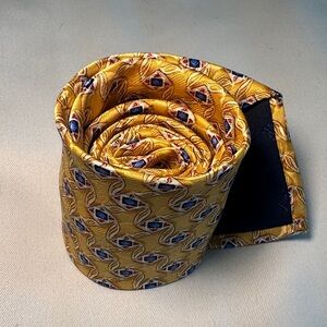 Jos. A. Bank Gold and Blue Geometric Tie